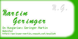 martin geringer business card